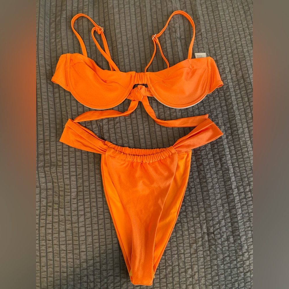 Vibrant Orange Bikini Set